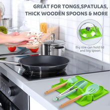 4-Slots Silicone Multifunctional Spoon Holders Fork Spatula Rack (1 Pc)
