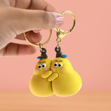 2-in-1 Cute Cartoon Couple Keychain