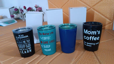 Stainless Steel Vacuum Insulated Mug with Lid, Tumbler (1 Pc / Mix Design & Color)