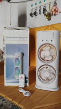 Electric Fan Desktop Double-Head Powerful Air Cooler (1 Pc / With Remote / Plug and Play)
